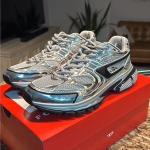 Diesel S-Serendipity Pro- X1 Silver Metallic Sneakers